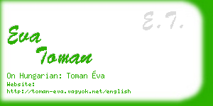 eva toman business card